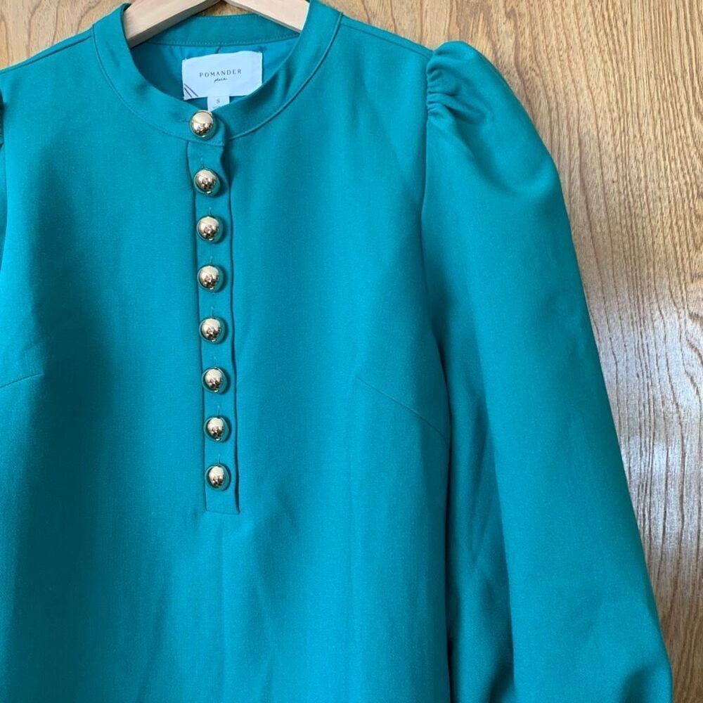 Pomander Place Samantha Mini Dress in Verdant Green Size S - Picture 7 of 12